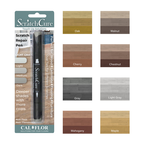 Touch up Marker Pen for Wood Floor Furniture Repair Light Medium and Dark  Brown